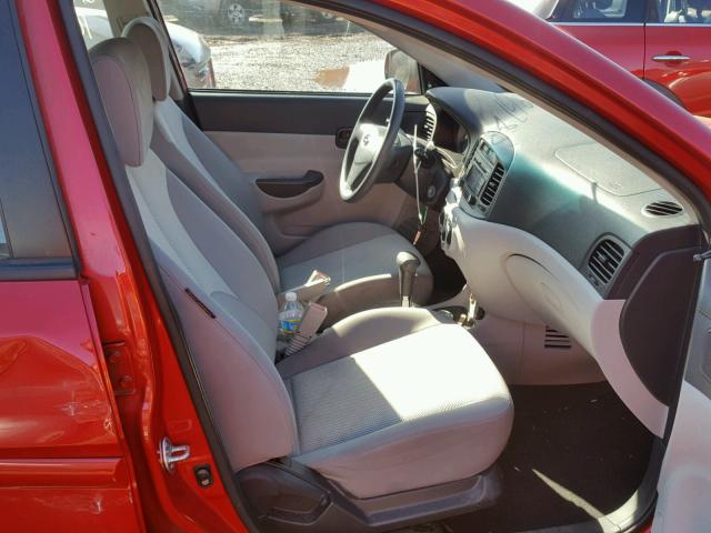 KMHCN4AC1BU614710 - 2011 HYUNDAI ACCENT GLS RED photo 5