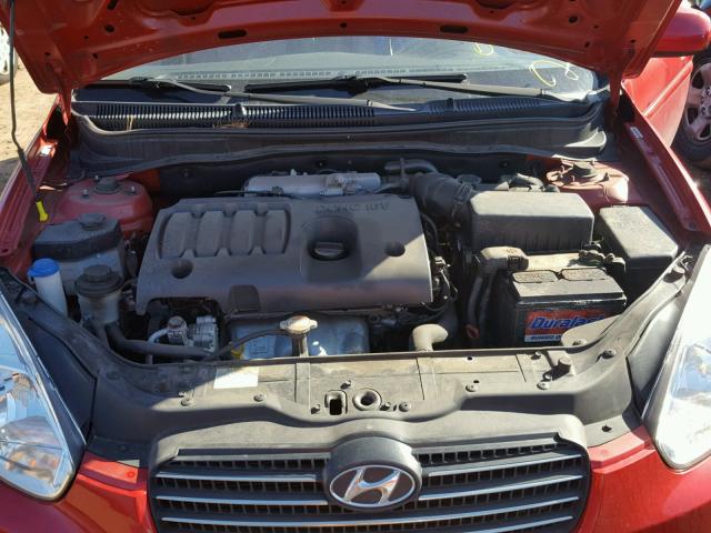 KMHCN4AC1BU614710 - 2011 HYUNDAI ACCENT GLS RED photo 7