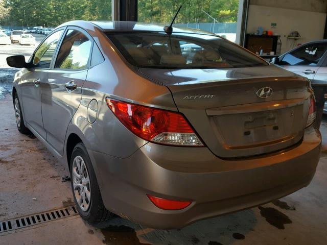 KMHCT4AE5EU600630 - 2014 HYUNDAI ACCENT GLS GOLD photo 3