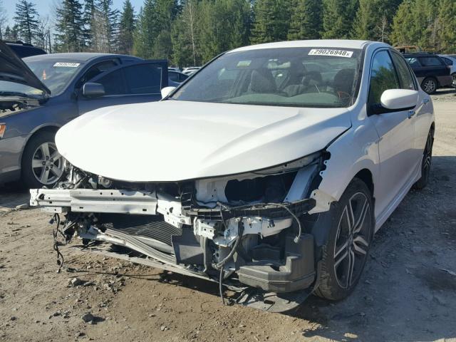 1HGCR2F50HA305717 - 2017 HONDA ACCORD SPO WHITE photo 2