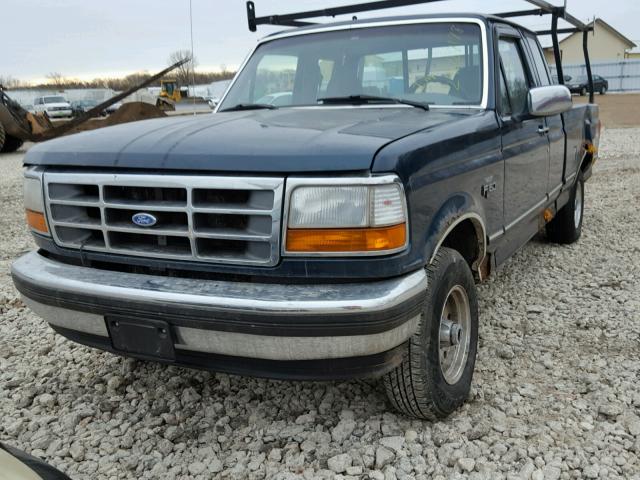 1FTEX14N5SKC08153 - 1995 FORD F150 GREEN photo 2