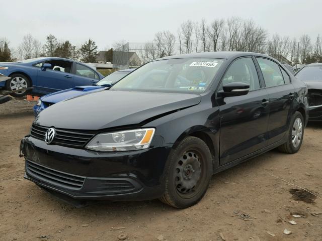 3VWDZ7AJ9BM371632 - 2011 VOLKSWAGEN JETTA SE BLACK photo 2