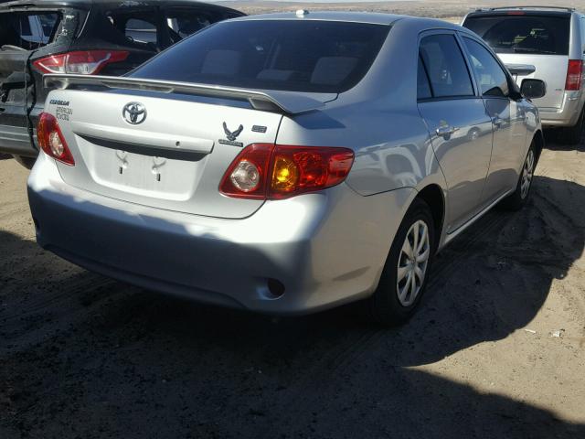 1NXBU4EE2AZ235126 - 2010 TOYOTA COROLLA BA SILVER photo 4