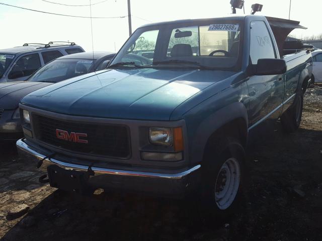 1GTGK24K0SE500858 - 1995 GMC SIERRA K25 GREEN photo 2