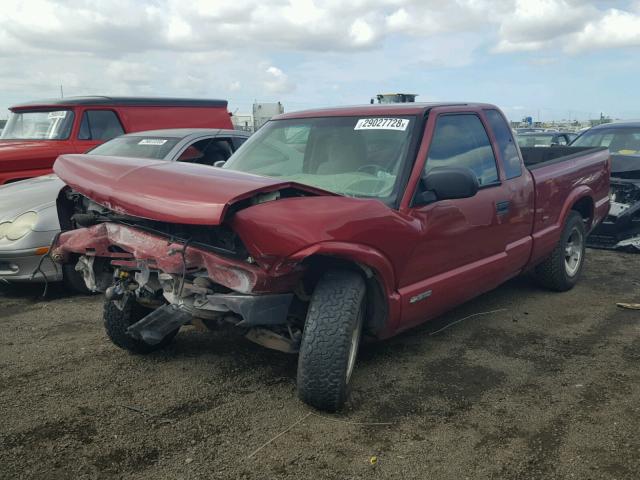 1GCCS195328263745 - 2002 CHEVROLET S TRUCK S1 BURGUNDY photo 2