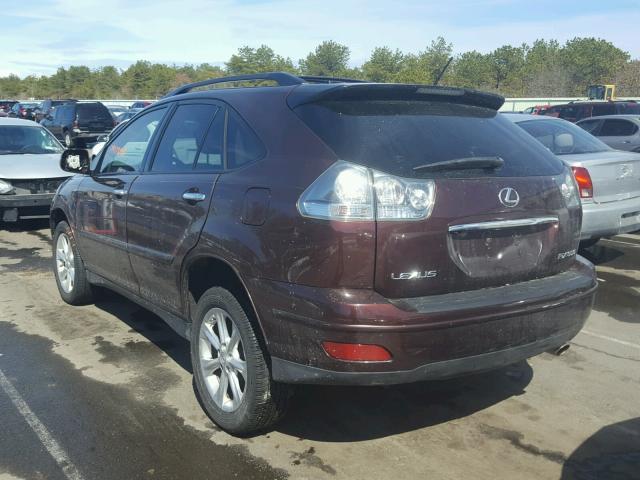 JTJHK31U182852029 - 2008 LEXUS RX 350 MAROON photo 3