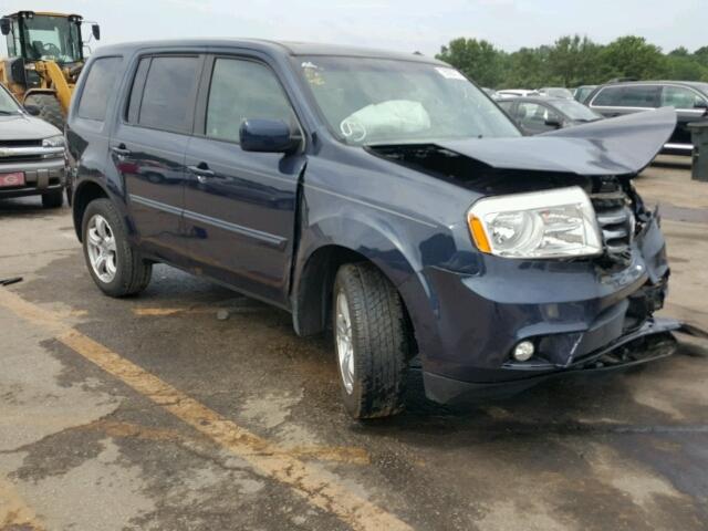 5FNYF3H53CB019621 - 2012 HONDA PILOT EXL BLUE photo 1