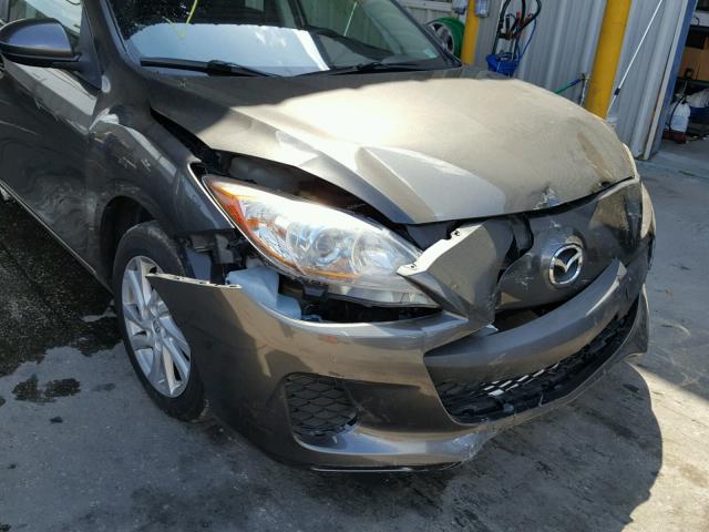 JM1BL1L74C1679249 - 2012 MAZDA 3 I GRAY photo 9