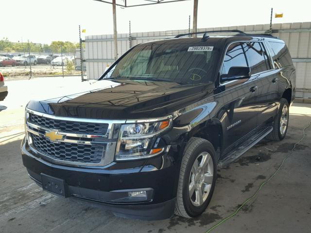 1GNSCJKC7FR694937 - 2015 CHEVROLET SUBURBAN C BLACK photo 2