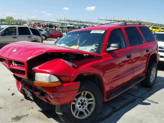 1B4HS28N21F527400 - 2001 DODGE DURANGO RED photo 2