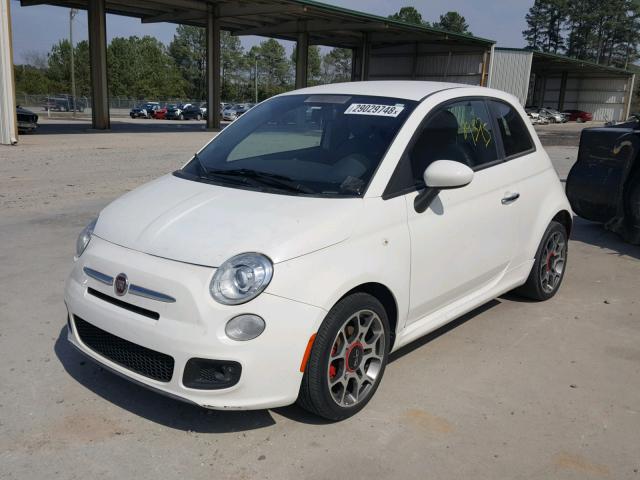 3C3CFFBR6DT618561 - 2013 FIAT 500 SPORT WHITE photo 2