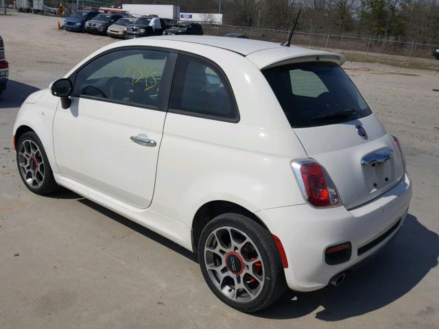 3C3CFFBR6DT618561 - 2013 FIAT 500 SPORT WHITE photo 3