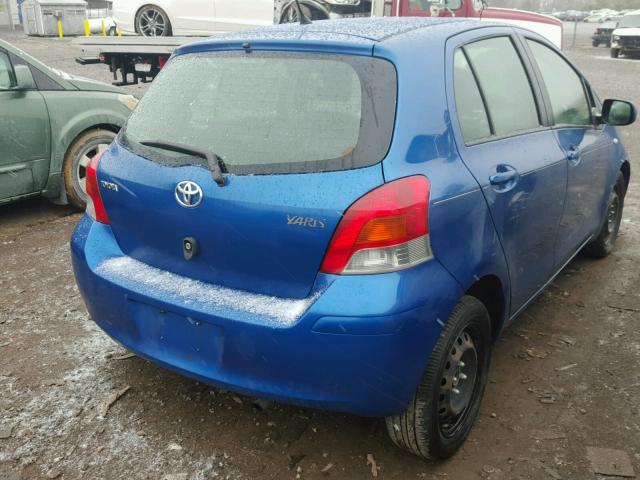 JTDKT903795261883 - 2009 TOYOTA YARIS BLUE photo 4