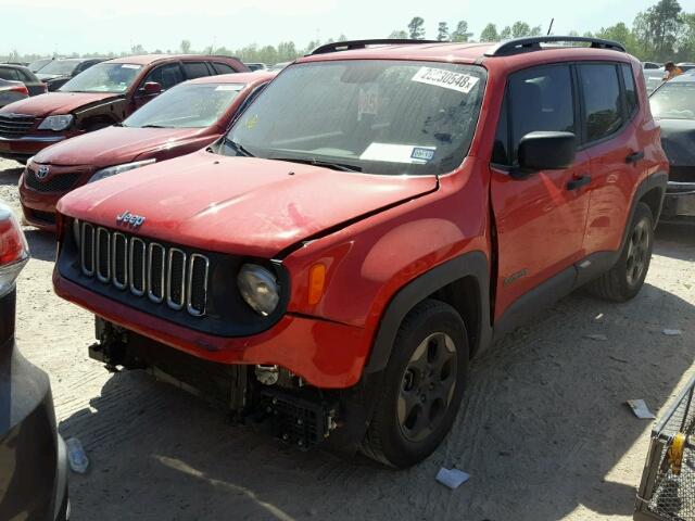 ZACCJAAB7HPE67230 - 2017 JEEP RENEGADE S RED photo 2