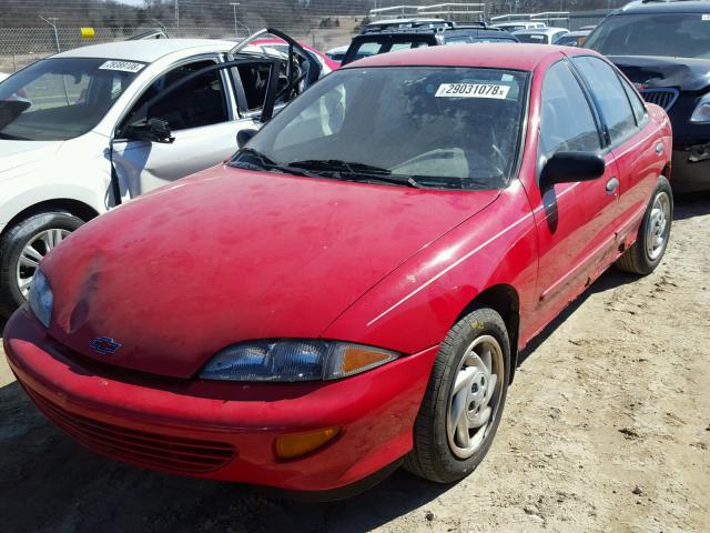 1G1JC5247X7303098 - 1999 CHEVROLET CAVALIER RED photo 2