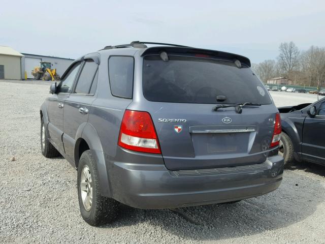 KNDJD733255377754 - 2005 KIA SORENTO EX GRAY photo 3