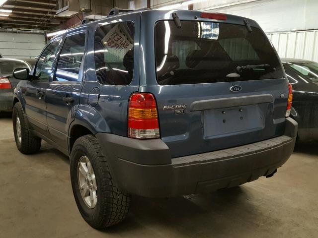 1FMYU93196KA76731 - 2006 FORD ESCAPE XLT BLUE photo 3