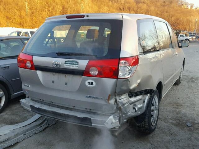 5TDZK23C18S136455 - 2008 TOYOTA SIENNA CE BEIGE photo 4