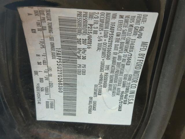 1FAFP53U94A128311 - 2004 FORD TAURUS SE BLACK photo 10