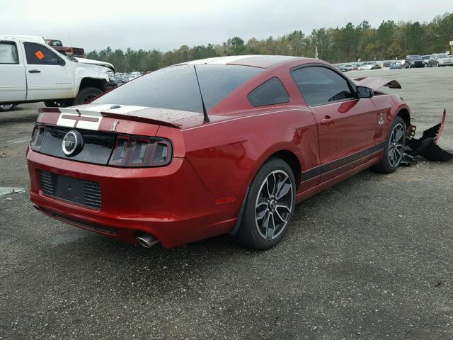 1ZVBP8CF6E5282929 - 2014 FORD MUSTANG GT RED photo 4