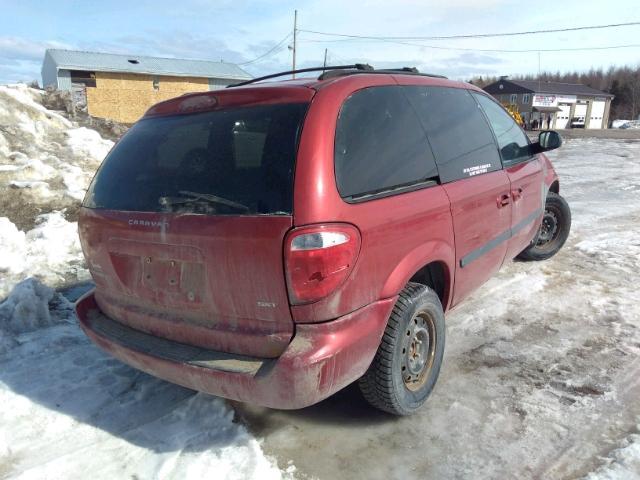 1D4GP45R37B241903 - 2007 DODGE CARAVAN SX RED photo 4