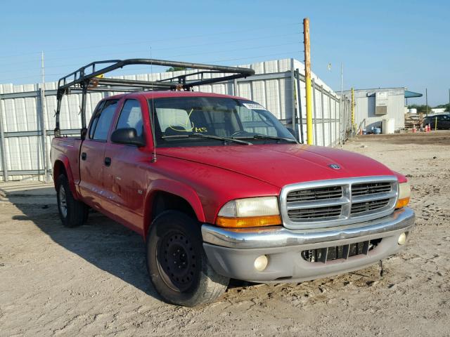 1B7HL48N42S607138 - 2002 DODGE DAKOTA QUA RED photo 1