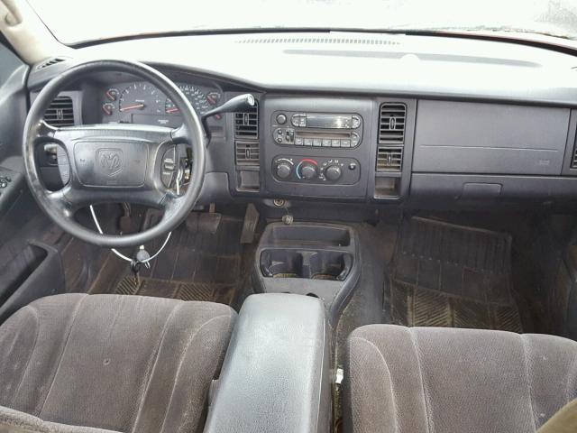 1B7HL48N42S607138 - 2002 DODGE DAKOTA QUA RED photo 9