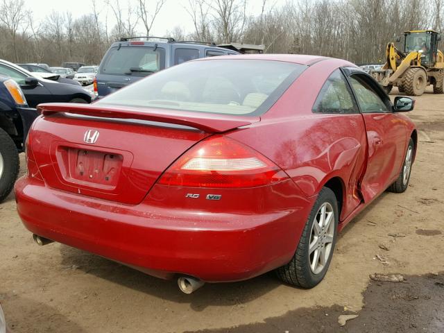 1HGCM826X3A025005 - 2003 HONDA ACCORD EX RED photo 4