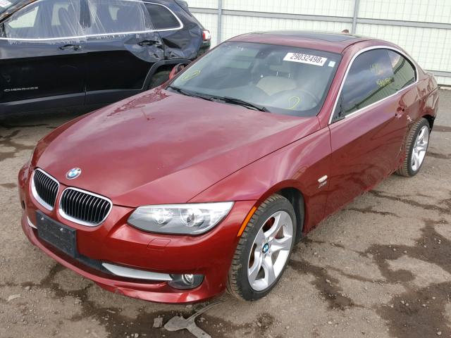 WBAKF9C5XBE619324 - 2011 BMW 335 XI RED photo 2