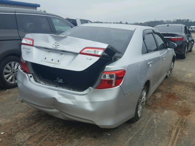 4T4BF1FK4CR181253 - 2012 TOYOTA CAMRY BASE SILVER photo 4