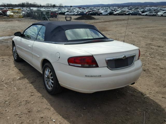 1C3EL65UX1N641144 - 2001 CHRYSLER SEBRING LI WHITE photo 3