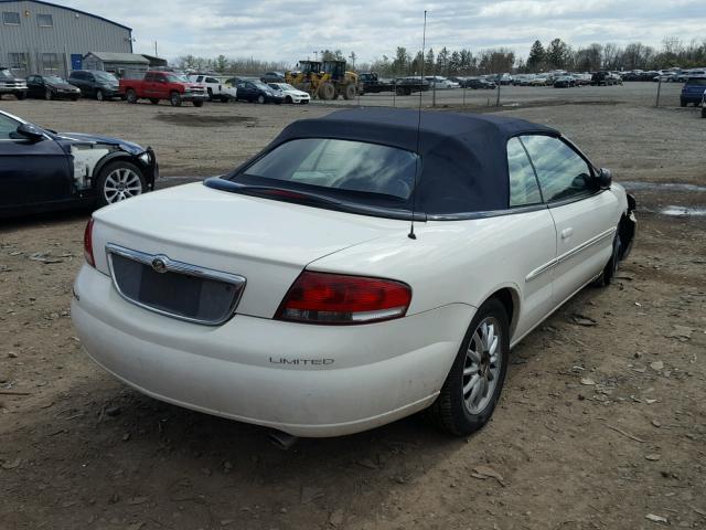 1C3EL65UX1N641144 - 2001 CHRYSLER SEBRING LI WHITE photo 4