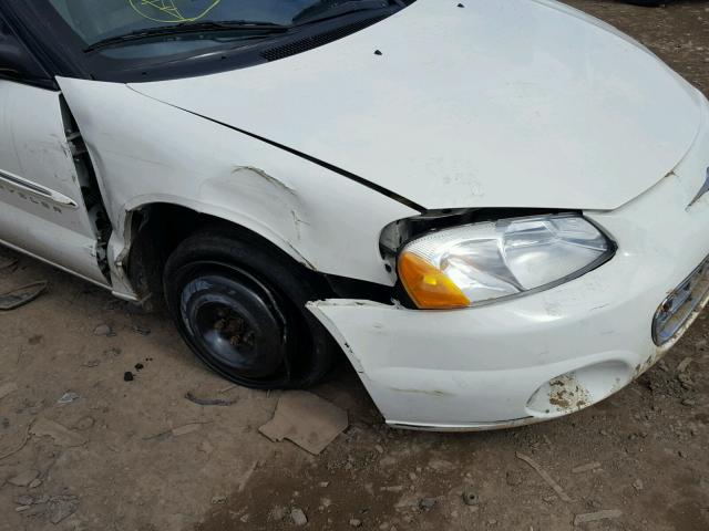 1C3EL65UX1N641144 - 2001 CHRYSLER SEBRING LI WHITE photo 9