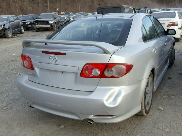 1YVFP84D445N94368 - 2004 MAZDA 6 S GRAY photo 4