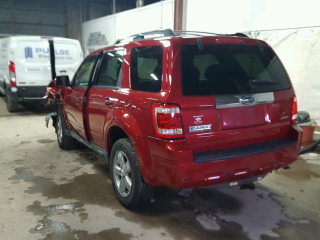 1FMCU94789KB64249 - 2009 FORD ESCAPE LIM RED photo 3