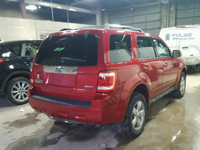 1FMCU94789KB64249 - 2009 FORD ESCAPE LIM RED photo 4