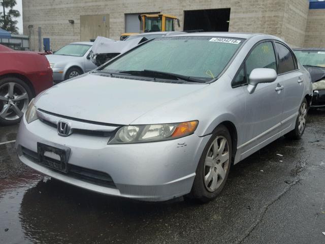 1HGFA16506L067738 - 2006 HONDA CIVIC LX SILVER photo 2