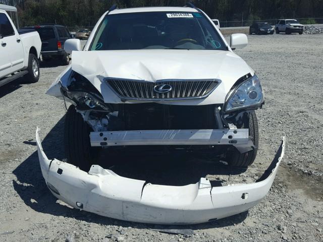 2T2HK31U37C045283 - 2007 LEXUS RX 350 WHITE photo 9