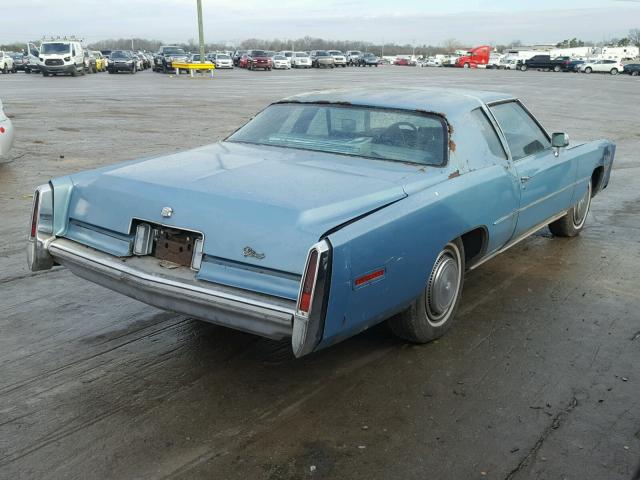 6L47S7Q236599 - 1977 CADILLAC ELDORADO BLUE photo 4