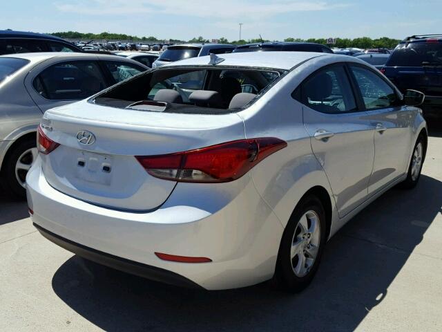 5NPDH4AE9FH640473 - 2015 HYUNDAI ELANTRA SE GRAY photo 4