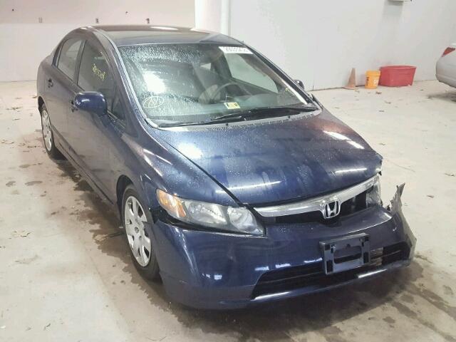 1HGFA16547L127781 - 2007 HONDA CIVIC LX BLUE photo 1