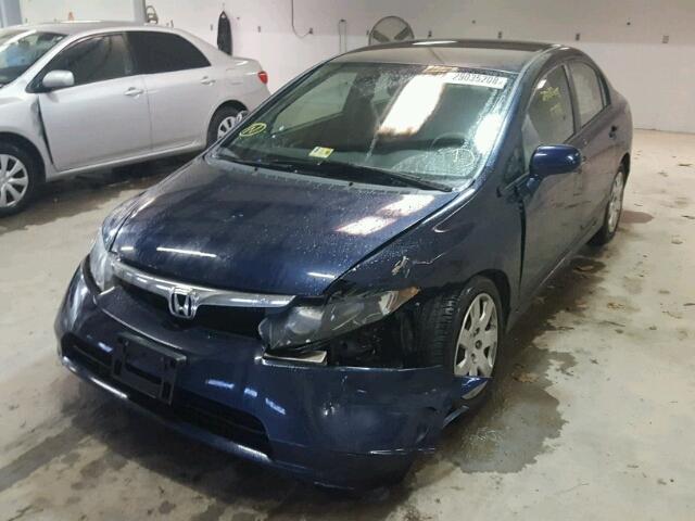 1HGFA16547L127781 - 2007 HONDA CIVIC LX BLUE photo 2