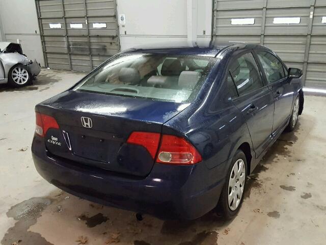 1HGFA16547L127781 - 2007 HONDA CIVIC LX BLUE photo 4