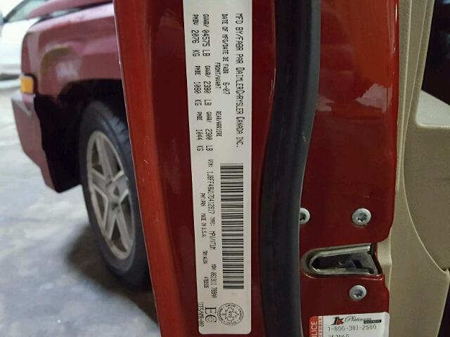 1J8FF48W17D412917 - 2007 JEEP PATRIOT LI RED photo 10