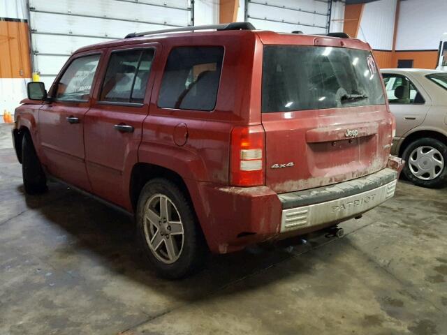 1J8FF48W17D412917 - 2007 JEEP PATRIOT LI RED photo 3