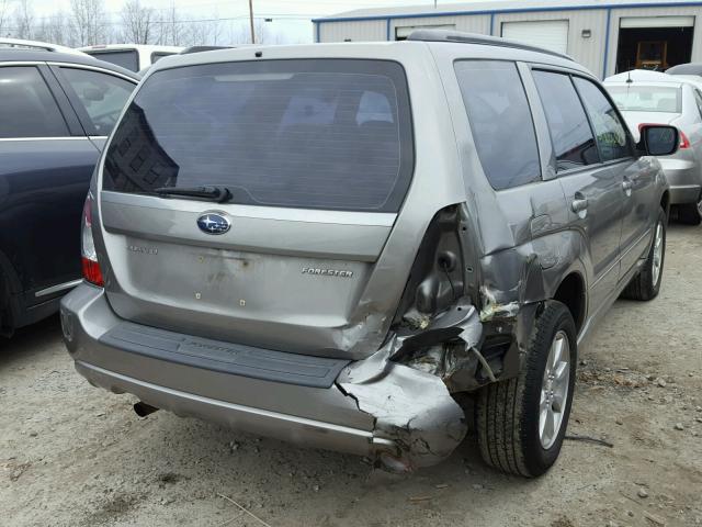 JF1SG65666H745081 - 2006 SUBARU FORESTER 2 GRAY photo 4