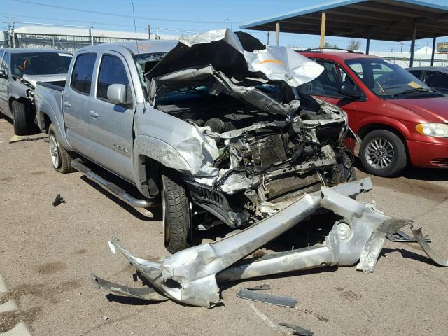 5TEJU62N95Z111769 - 2005 TOYOTA TACOMA DOU SILVER photo 1