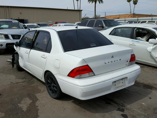 JA3AJ26E62U029755 - 2002 MITSUBISHI LANCER ES WHITE photo 3