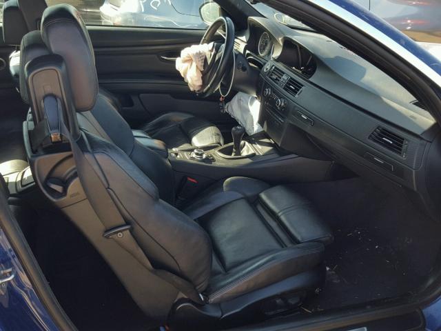 WBSDX9C56BE399214 - 2011 BMW M3 BLUE photo 5