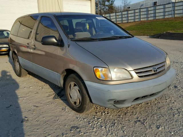 4T3ZF19C81U409580 - 2001 TOYOTA SIENNA CE TAN photo 1